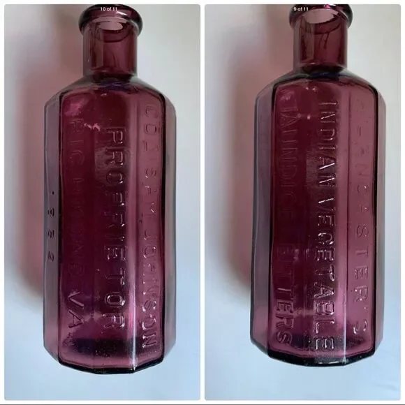 Lancaster’s Jaundice Bitters Amethyst Bottle 1852 - Picture 4 of 8
